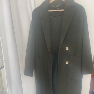 Dark olive Topshop coat